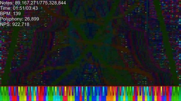 [Black MIDI] Bad Apple Summer Mania Community Merge V1 - 775 Million Notes