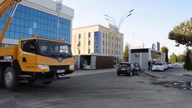 Китайский автокран XCMG в Джизаке смотреть онлайн