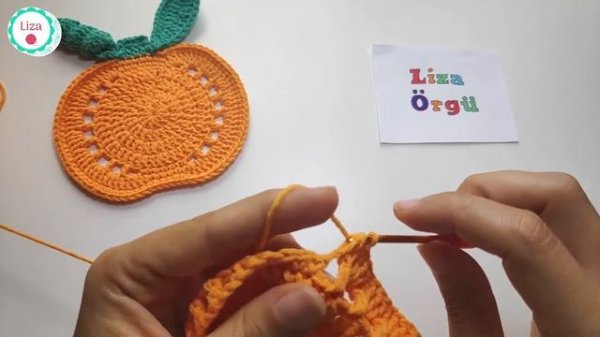 Crochet Easy Pumpkin Coaster