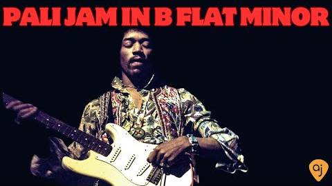 GROOVY PALI JAM Jimi Hendrix (Inspired) Style Guitar Backing Track (Bb Minor 96 BPM)