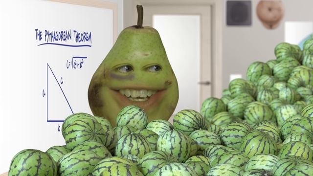 Annoying Orange - Drop Stuff on Pear Challenge! смотреть онлайн