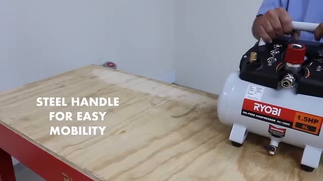 Ryobi 1.5Hp🐎 Oil-Free❌ Portable 6L Compressor💨 (RC-1506N) Weight Less Than 10kgs смотреть онлайн