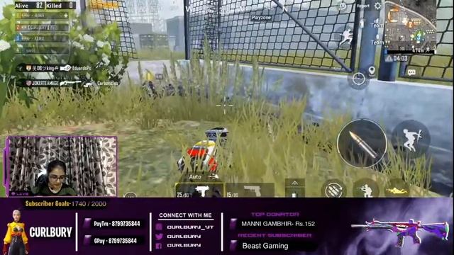 🔴 CURLBURY IS LIVE : PUBG MOBILE | ROAD TO 2K | SUBSCRIBERS GAME !! ❤️ смотреть онлайн