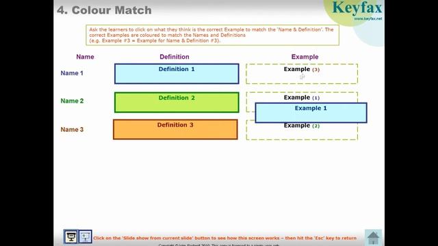Interactive PowerPoint - template for educational quizzes and e-learning - 'Colour Match' смотреть онлайн