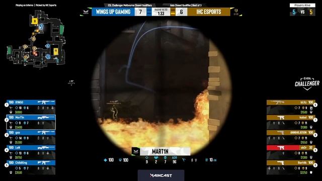 IHC vs Wings Up | Map 2 Inferno | ESL Challenger Melbourne 2022 Asia Closed Qualifier смотреть онлайн