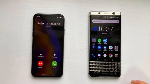 iPhone X & BlackBerry KEYone/Incoming & outgoing calls смотреть онлайн