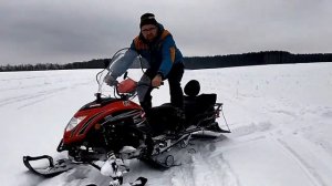 Снегоход Wels 200, теперь у него Long гусянка,  обзор + тест !