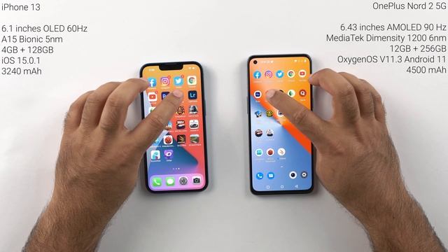 Apple iPhone 13 vs OnePlus Nord 2 Speed Test Comparison смотреть онлайн