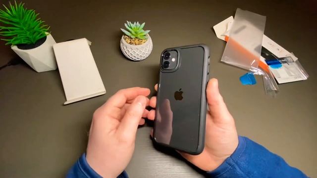 Spigen Ultra Hybrid for iPhone 11, 12, 12 Mini, 12 Pro, 12 Pro Max, XR, SE. Matte Black Case смотреть онлайн