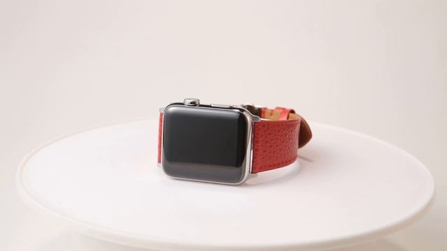 Italian Caviar Leather Apple Watch Strap (Scarlet) смотреть онлайн