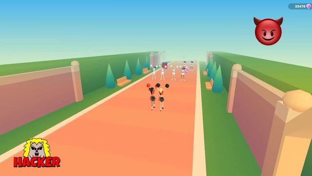 🤢 NOOB vs 😎 PRO vs 😈 HACKER - Cheerleader Run 3D | Download App Store APK смотреть онлайн