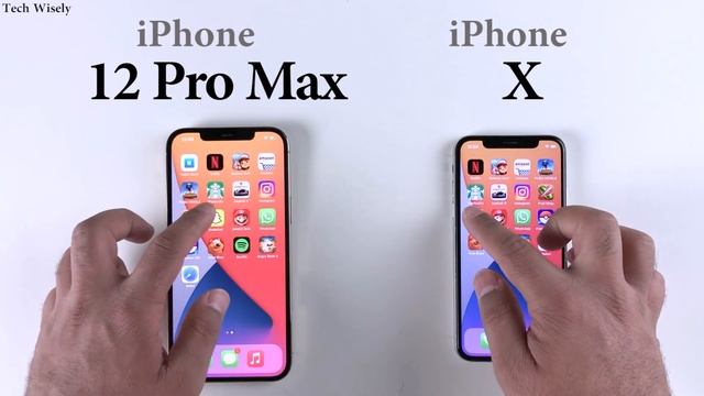 iPhone 12 Pro Max vs iPhone X : Speed Test + Size Comparison + Ram Management смотреть онлайн