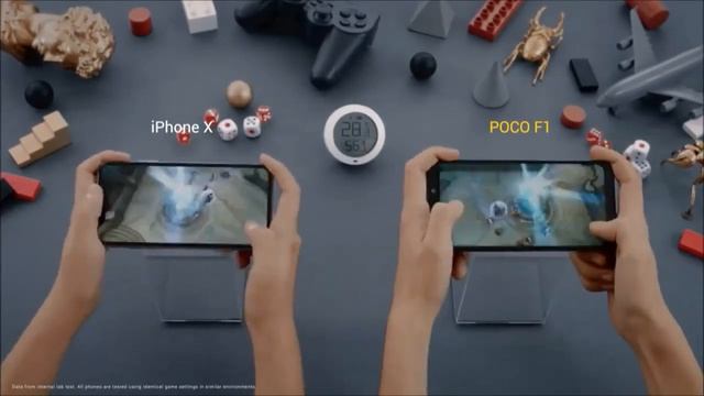 Test game and thermal between Poco f1 and iPhone x смотреть онлайн