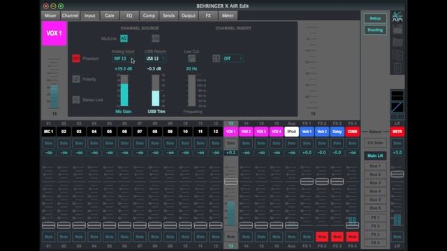 Mac/PC Overview Edit App Part 1 - MIDAS MR18 + BEHRINGER X-AIR XR18 XR16 XR12 X18