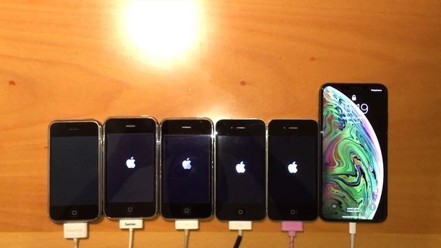 Boot up test on iPhone 2G 3G 3GS 4 4S & XS Max смотреть онлайн