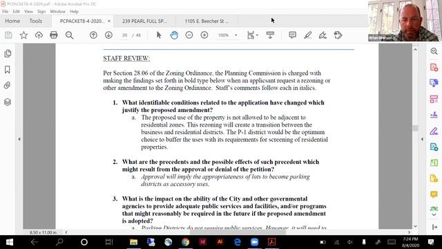 Adrian ZBA & Planning Commission Meetings August 4, 2020 смотреть онлайн