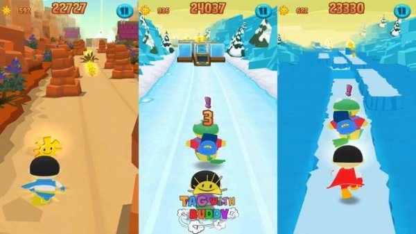 Tag with Ryan - Kaji Titan Family - Red Titan vs Blue Titan vs Dark Titan Run Gameplay