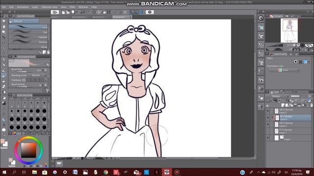 Redrawing Snow White 5 years later !!! (speed drawing using clip studio paint) смотреть онлайн