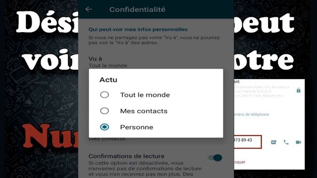 WhatsApp : Comment rendre priver son NUMÉRO de téléphone смотреть онлайн