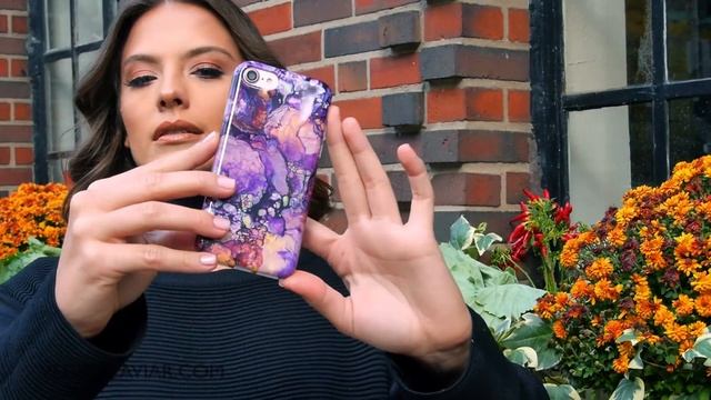 Purple Galaxy Marble iPhone Case by Velvet Caviar смотреть онлайн