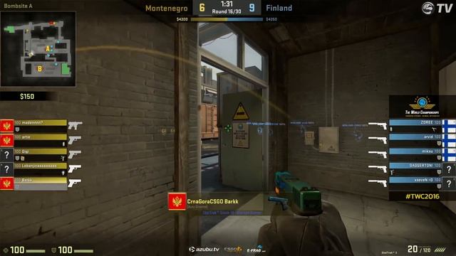 CS:GO - Montenegro vs. Finland[Train - Map 2] - The World Championships 2016 смотреть онлайн