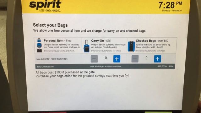 How check in and print out ticket of Spirit Airline Kiosk смотреть онлайн
