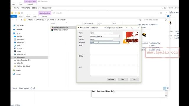 Create LBE KEy File смотреть онлайн