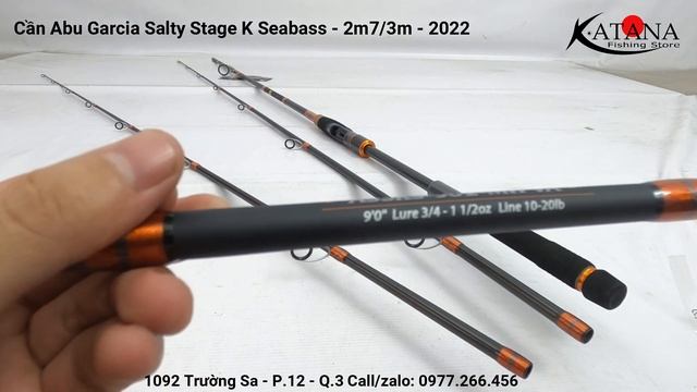 Cần Câu Abu Garcia Salty Stage K Seabass - 2m7/3m0 - Chính Hãng