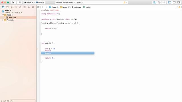 Multiple Data-Type Function Templates - C++ Programming Tutorial #47 (PC / Mac 2015) смотреть онлайн