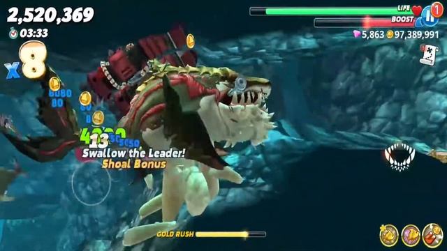 Hungry Shark World - Gameplay Walkthrough Part 31 - Ancient Megalodon Shark (iOS, Android)