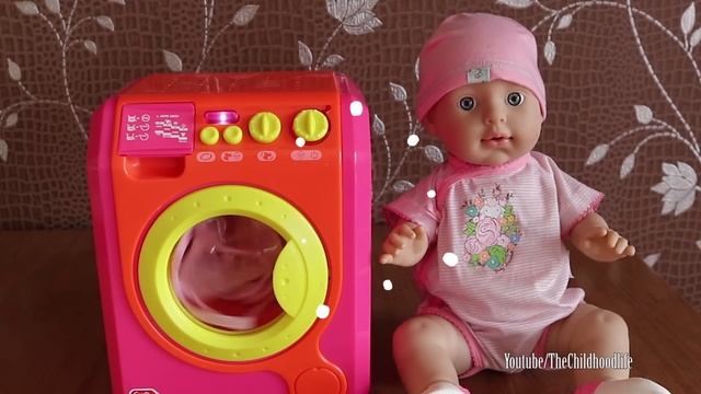 Baby Annabell Highchair Baby Dolls Messy Dinner - Laundry Wash Toy Washing Machine смотреть онлайн
