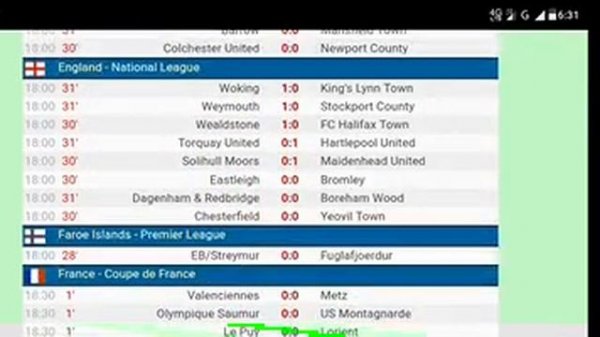 TODAY'S FOOTBALL RESULTS LIVE Now ! FROM LIVESCORE