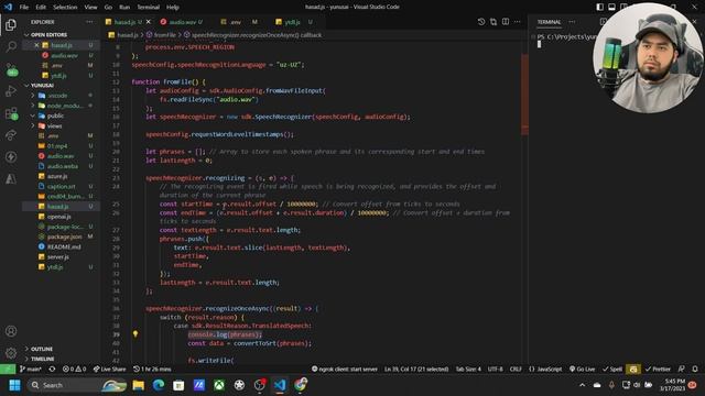 AI Yordamida Videoga Subtitr Qo'yuvchi Dastur Yozamiz