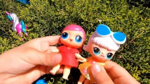 Куклы Лол, Леди Баг, Эльза и Анна убежали из дома / Lol dolls, Lady Bug, Elsa and Anna ran away