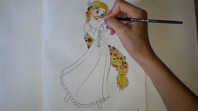 Раскраска "Рапунцель" Disney смотреть онлайн
