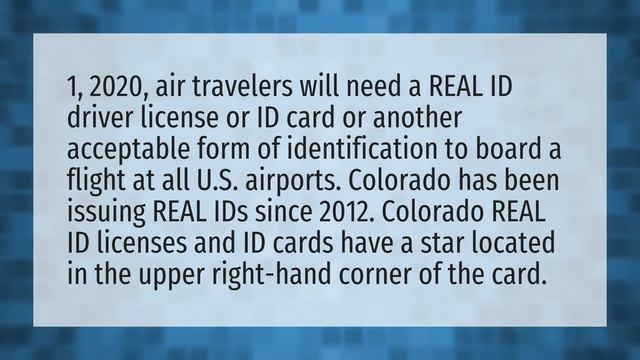 What does Real ID look like in Colorado? смотреть онлайн