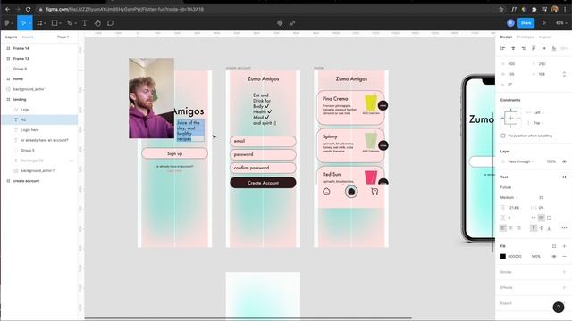 FlutterFlow Background Image And UI Build  - Recipe App