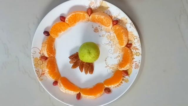 Food Art- Fruit Flower/Food Art With Apple, Orange & Other Fruits/Fruit Decoration Idea смотреть онлайн