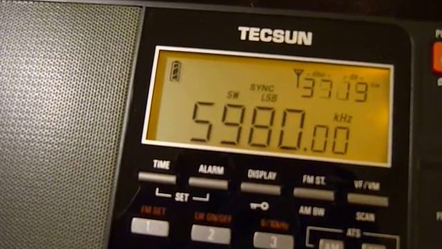 TECSUN PL-880 5980KHz testing sync. with usb/lsb смотреть онлайн