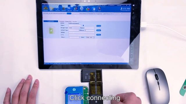 JC V1S connect the computer to change the battary data's operayion demo смотреть онлайн