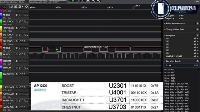 iPhone 7 Analizador Logic Bus de datos SPI I²C UART VOLTAJE TEST смотреть онлайн