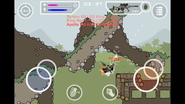 MINI MILITIA: PLAYING 1X ZOOM FT APOLLO, COMMANDO, AND POISON смотреть онлайн