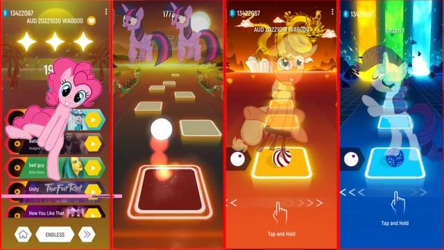 Twilight Sparkle - Pinkie Pie - Applejack - Rarity Song TilesHop EDM Rush #twilightsparkle #tilesho