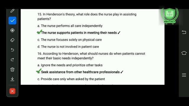 Virginia Henderson nursing need theory unitwise mcqs| Post-Rn 2nd semester| nursing theory| смотреть онлайн