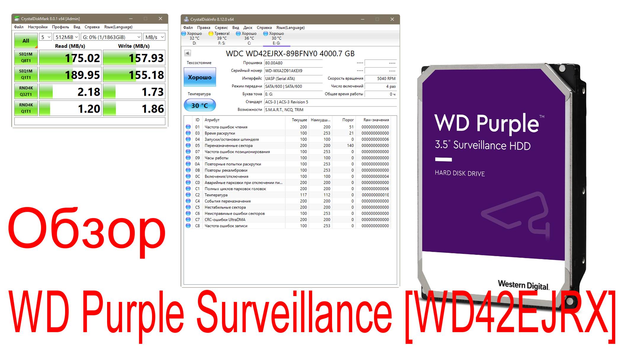 Обзор WD Purple Surveillance [WD42EJRX]