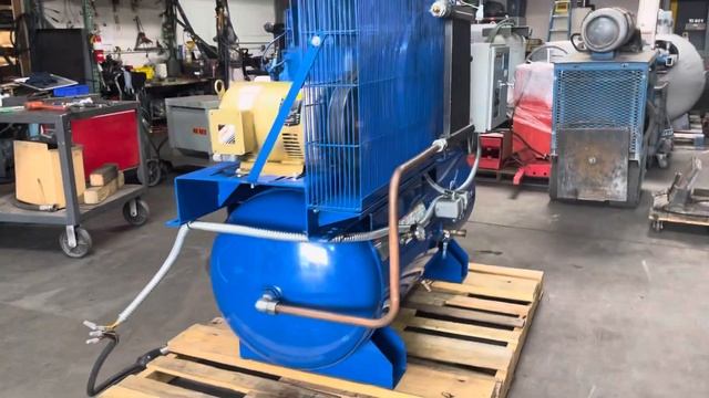 Quincy Dual Pump Piston Air Compressor 15 hp Total with 120 Gallon Tank смотреть онлайн