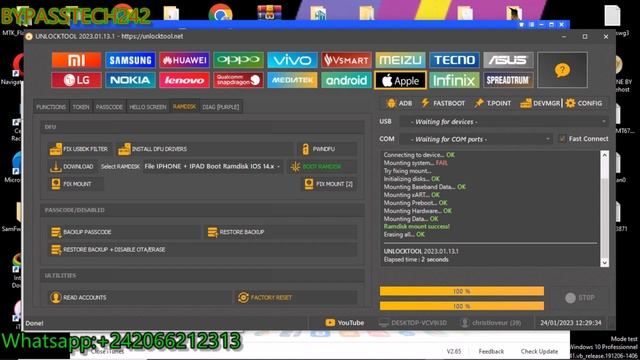 iPhone 7 Plus iCloud and Passcode Bypass with UnlockTool ✔ смотреть онлайн