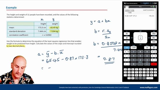 Fitting a least squares regression line to numerical data | Year 12 General Maths | MaffsGuru.com смотреть онлайн