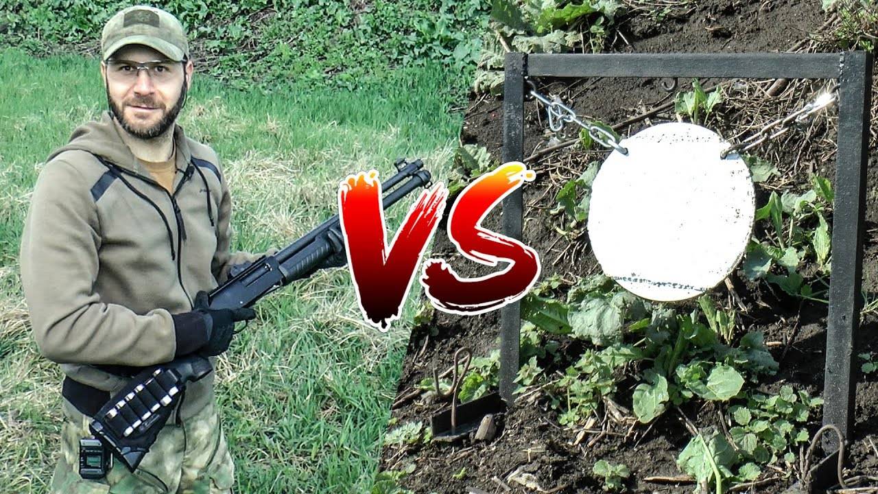 БОМЖ-ГОНГ из металлолома против ДРОБИ, КАРТЕЧИ, ПУЛИ 12 калибра