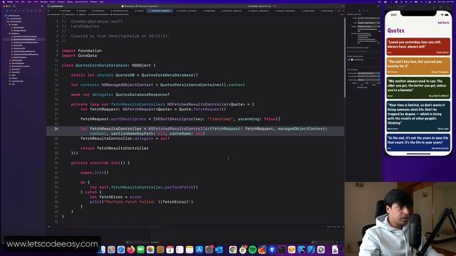 [Episode 3] CoreData Relationships | Quotes iOS Swift App using CoreData смотреть онлайн